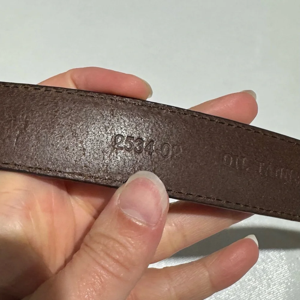 Vintage Brown Leather‎ Woven Belt Mens Size 40 Western Festival Boho Southwest